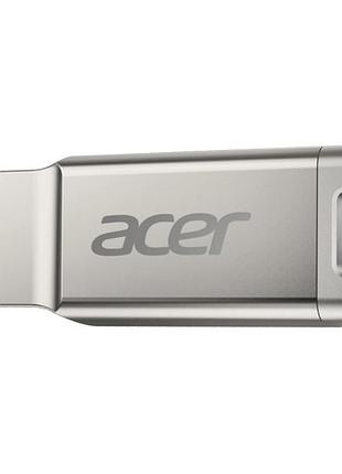 Флеш пам’ять acer up310 128gb сірий метал usb 3.2 gen 1 швидкість читання до 115 мб/с запису до 90 мб/с (bl.9bwwa.582)