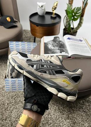 💎чоловічі кросівки asics gel-nyc black grey beige