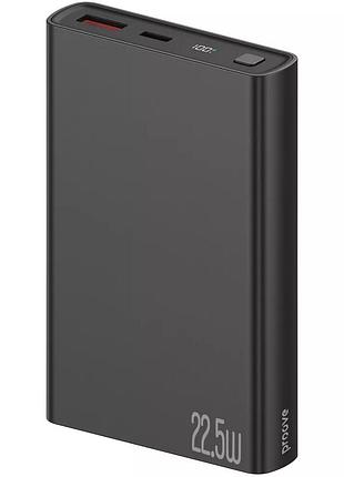 Повербанк proove hyper flux plus 22.5w 10000mah, черный корпус, быстрая зарядка