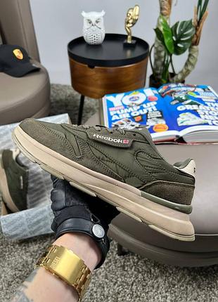 💎чоловічі кросівки reebok classic khaki beige
