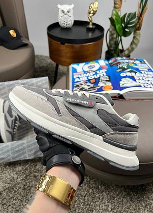 💎мужские кроссовки reebok classic grey white