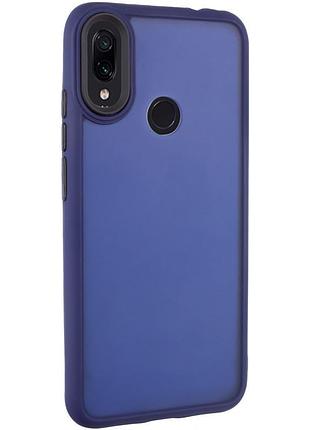 Чехол tpu+pc lyon frosted для xiaomi redmi note 7 / note 7 pro / note 7s navy blue