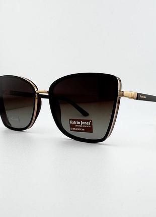 Солнцезащитные очки katrin jones kj0900 col.11-nl08 polarized с поляризацией, коричневые с золотом