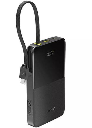 Портативний акумулятор baseus enerfill bipow2 pro 10000mah, швидка зарядка 22.5w, чорний