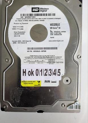 Донор hdd wd3200js 00pd80 h012345 2060-701393-001 rev b