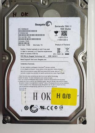 Донор hdd seagate st1500341as h012345678 100530756 rev a