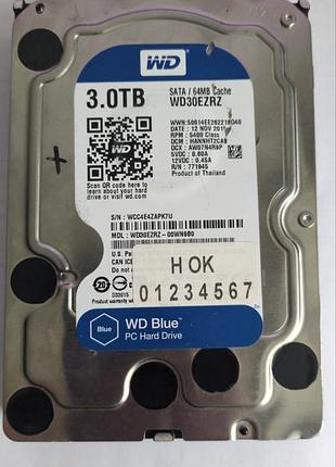 Донор hdd wd30ezrz 00wn9b0 h01234567 2060-771945-002 rev a
