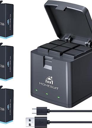 Акумулятор та зарядний пристрій homesuit для hero 8/7/6 black