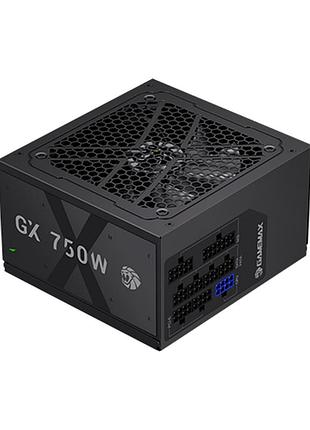 Блок питания gamemax gx 750gf черный 750w atx 2.53 модульный 80+ gold 120 мм вентилятор для пк (gx 750gf)