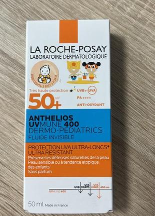 Флюїд la roche-posay anthelios uvmune 400 dermo-pediatrics spf50+ сонцезахисний легкий для чутливої та схильної до подразнень шкіри дітей