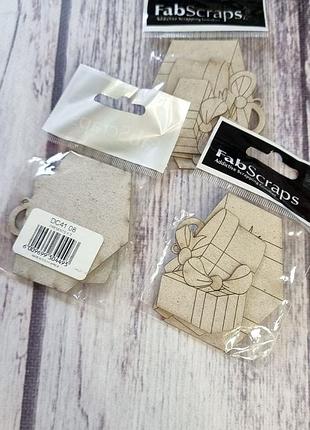 Высечки подарки, цепборд из картона, декор для скрапбукинга fab scraps dc41 008