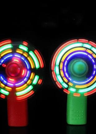 Мини мельница вентилятор led color matrix mini fan красный