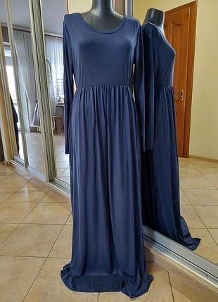 Трикотажное с карманами платье 👗