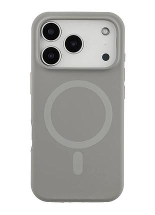 Чехол накладка glow silicone case with magsafe для apple iphone 17 pro панель-накладка для телефона магнитая зарядка titanium grey