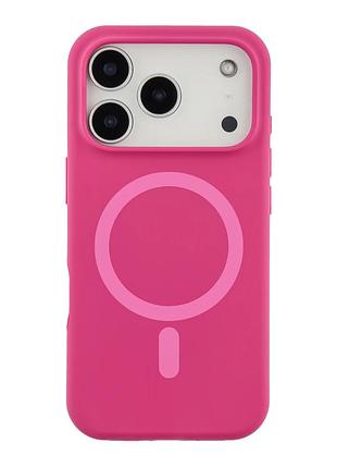 Чехол накладка glow silicone case with magsafe для apple iphone 17 pro панель-накладка для телефона магнитая зарядка manyue red