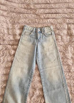Детские джинсы zara голубые, размер 122, новые