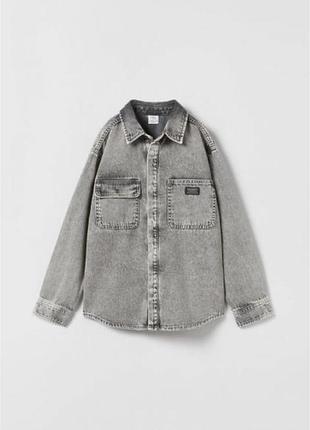 Джинсовая рубашка zara