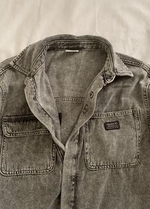 Джинсовая рубашка zara 9