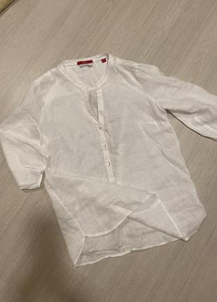 Лляна сорочка біла , блуза льон