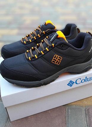 Columbia firecamp чёрный с оранжевым на серой зима