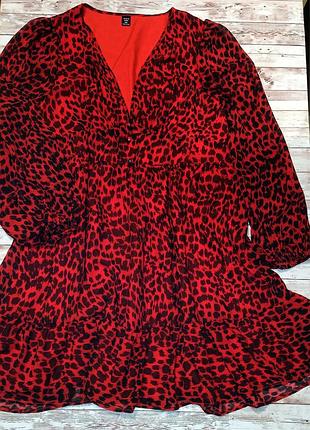 Красное модное платье shein размер xl - 2xl