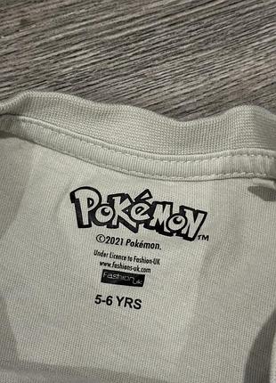 Лонгслів pokémon pikachu 5–6 років 110–116 см білий з принтом 2