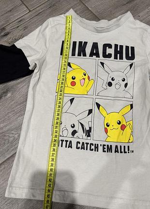 Лонгслів pokémon pikachu 5–6 років 110–116 см білий з принтом 4