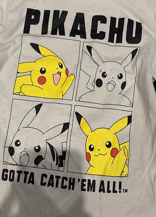 Лонгслів pokémon pikachu 5–6 років 110–116 см білий з принтом 3