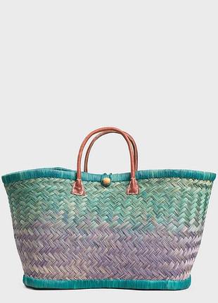 Сумка пляжна le comptoir de la plage aravola mm_bicolor_913 у стилі французького провансу one size зелений-фіолетовий