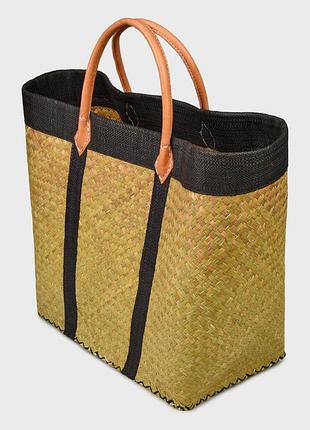 Сумка пляжная женская le comptoir de la plage tsimgy sgm noi из натуральной рафии черная one size noir (zik0000017976)