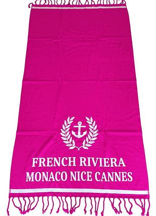 Пляжний рушник le comptoir de la plage riviera 90x160 см бавовняний легкий з махровою підкладкою one size рожевий (zik0000015859)