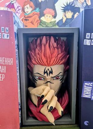 Сукуна с аниме jujutsu kaisen 20х11 см разделитель книг