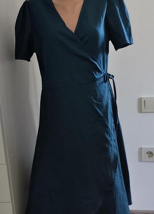 Зелена сукня на запах look of the day