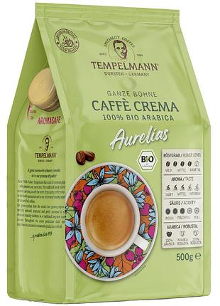 Кофе в зернах tempelmann aurelias bio caffe crema 500 г