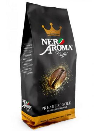 Кава зернова nero aroma premium gold 1 кг