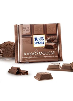 Молочный шоколад ritter sport какао-мусс 100 г