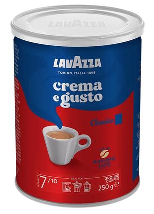 Кофе молотый lavazza crema e gusto 250 г ж/б