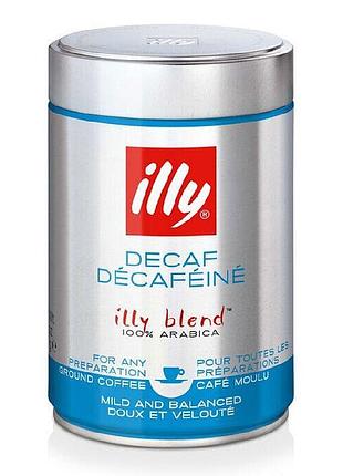 Кофе в зернах illy decoffeinate, без кофеина 250 г ж/б