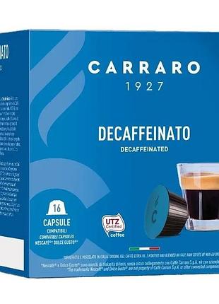 Кофе в капсулах dolce gusto carraro decaffeinato 16шт