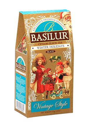 Чай чорний basilur вiнтаж зимовi канiкули 85г картон
