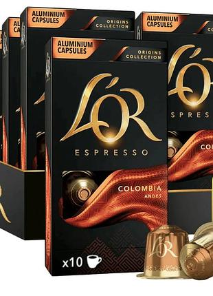 Кава в капсулах nespresso l`or original colombia 100 шт