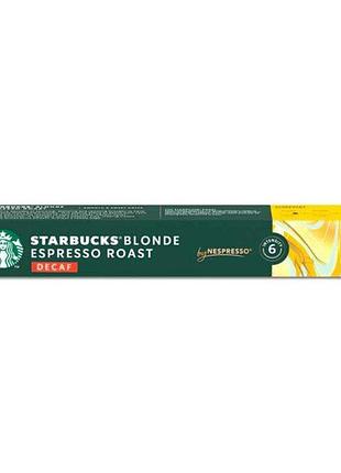 Кава в капсулах nespresso starbucks blonde decaff 10 шт