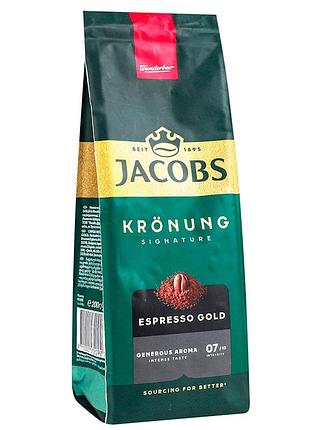 Кава мелена jacobs kronung espresso gold 200 г