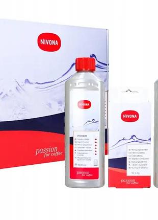 Набор для чистки кофемашины nivona clean3box (жидкость nirk703, жидкость nicc705, таблеткиnirt700)
