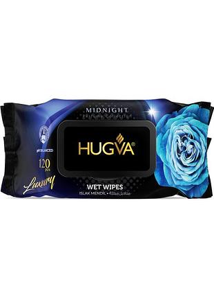 Салфетки влажные hugva luxury midnight с клапаном 120 шт