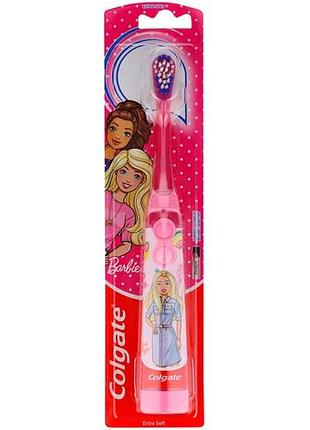Электрическая детская зубная щетка colgate barbie на батарейке