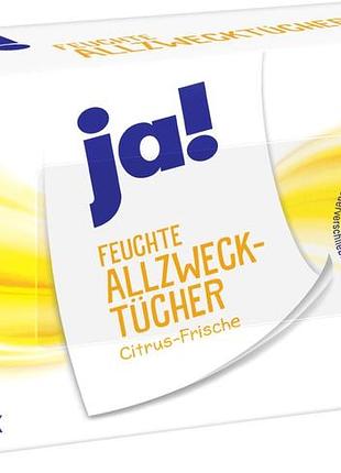 Влажные салфетки для уборки ja! allzweck tucher citrus frische 80 шт