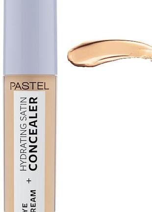 Крем для век+ увлажняющий сатиновый консиллер pastel тон 64 medium light 4.3 мл