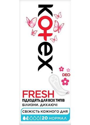 Ежедневные гигиенические прокладки kotex normal deo 20 шт