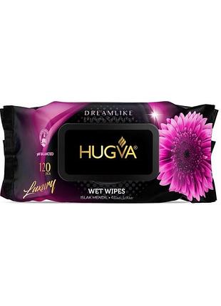 Серветки вологі hugva luxury dream like з клапаном 120 шт